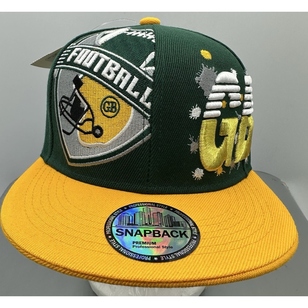 Green Bay NFL Football Hat Green Yellow Snapback Hat Cap